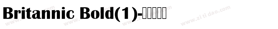 Britannic Bold(1)字体转换